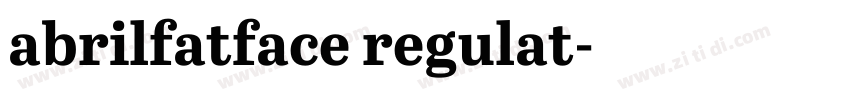abrilfatface regulat字体转换